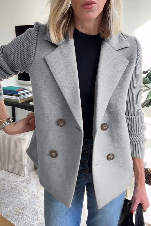 Sorelle® | Elegant Knit-Sleeve Blazer