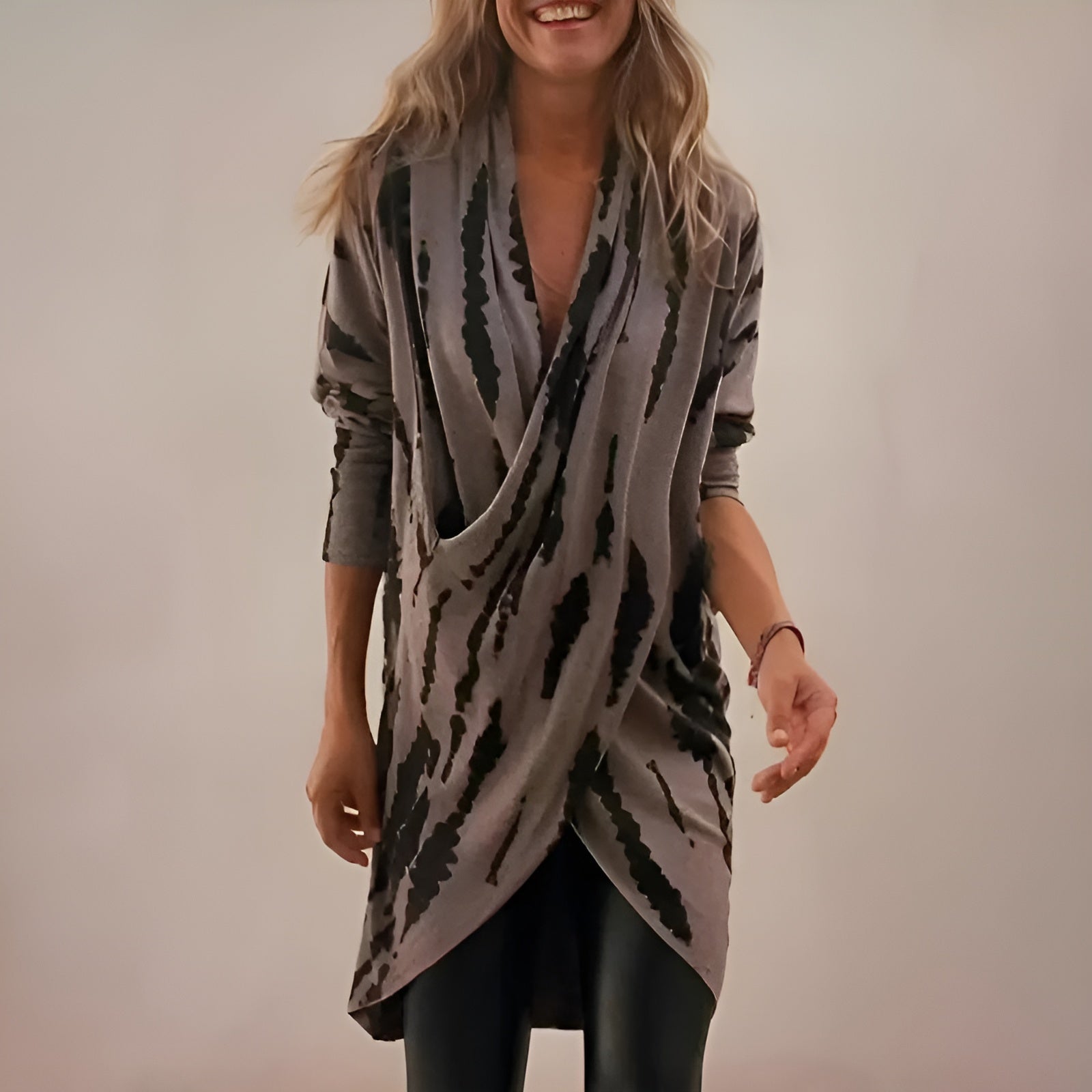 Storm® | Draped Wrap Sweater Dress