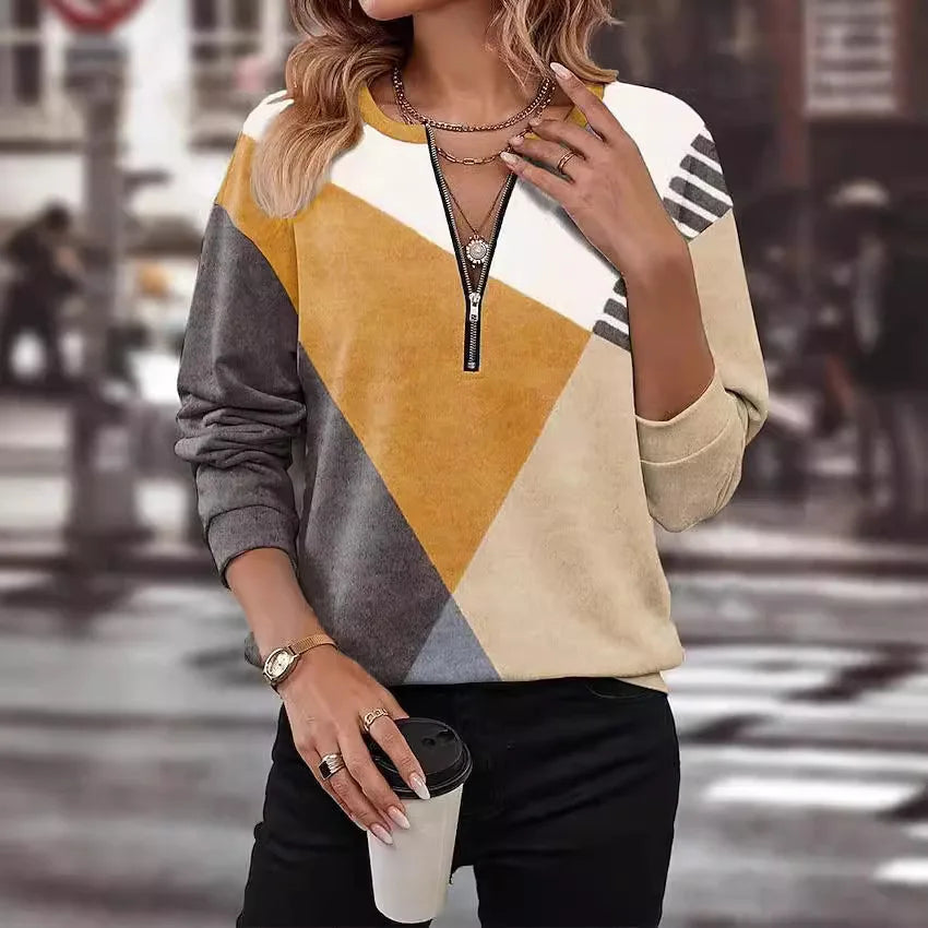 Ethla® | Vintage Color Block Sweatshirt