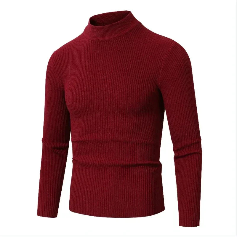 Zane® | Semi-High Neck Knit Sweater