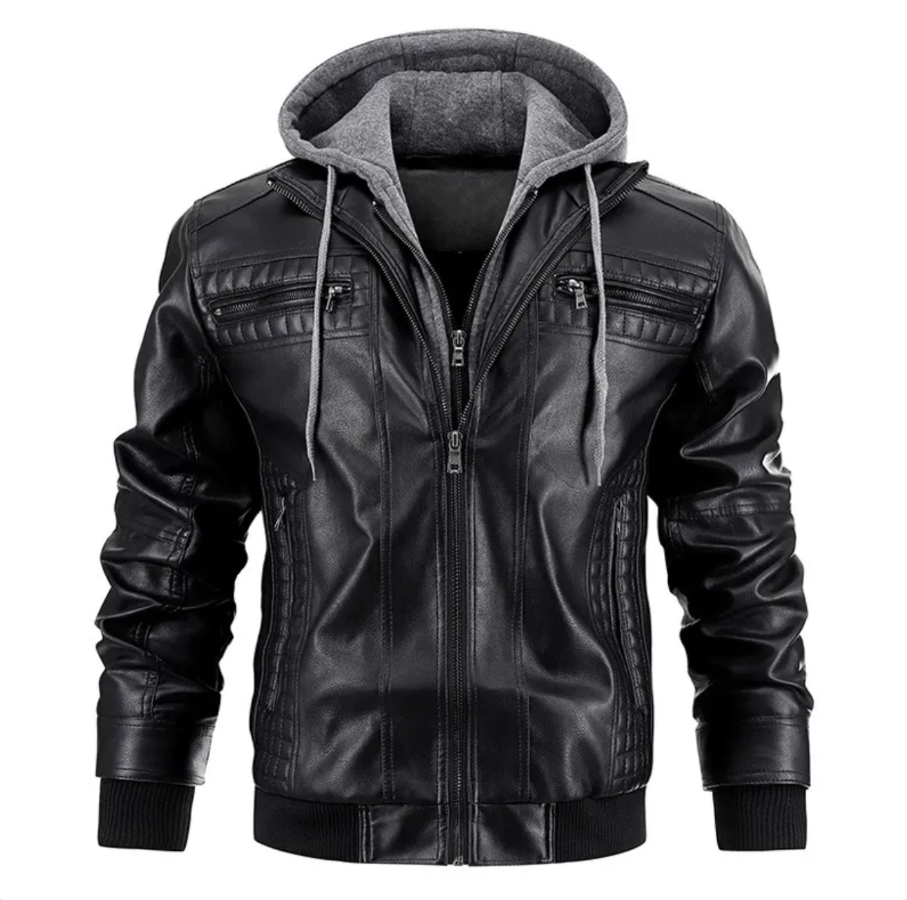 Brad® | Hooded Premium Leather Jacket