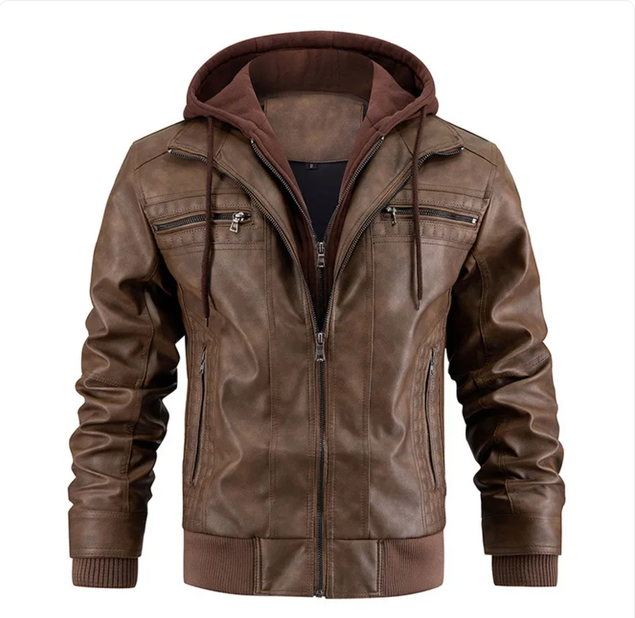 Brad® | Hooded Premium Leather Jacket