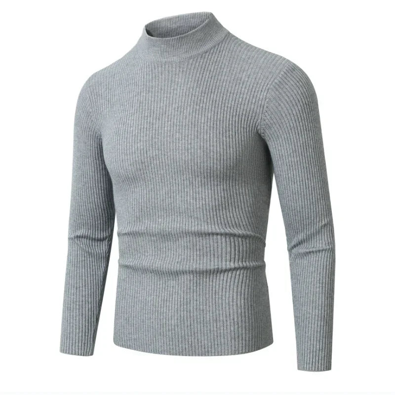 Zane® | Semi-High Neck Knit Sweater