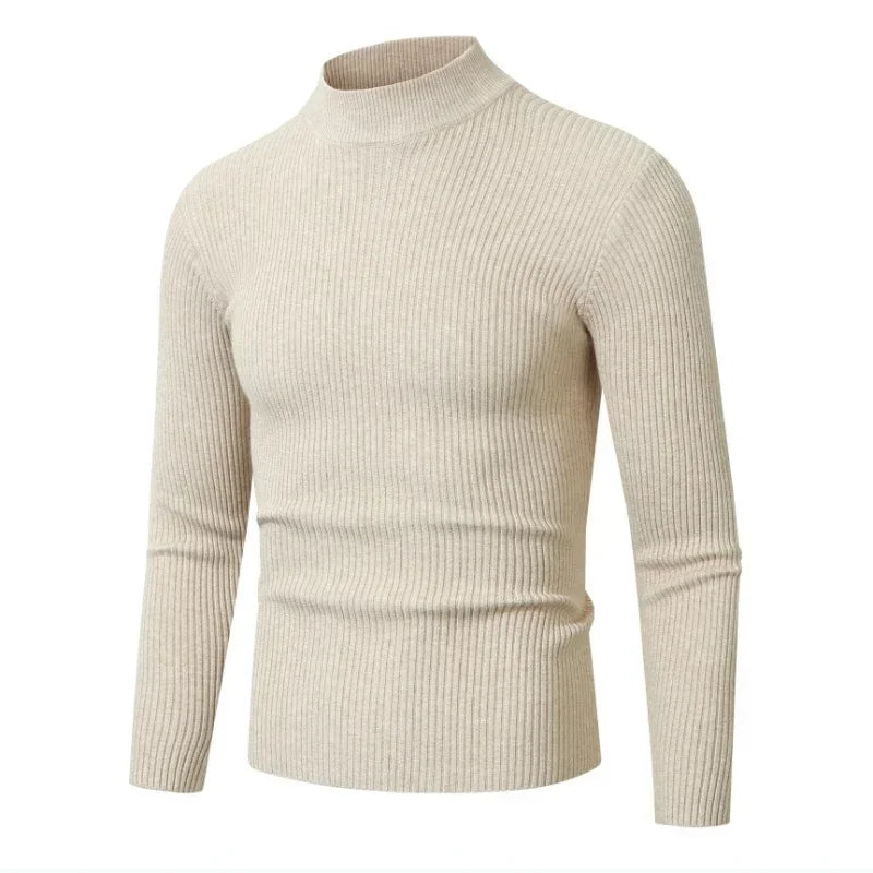 Zane® | Semi-High Neck Knit Sweater