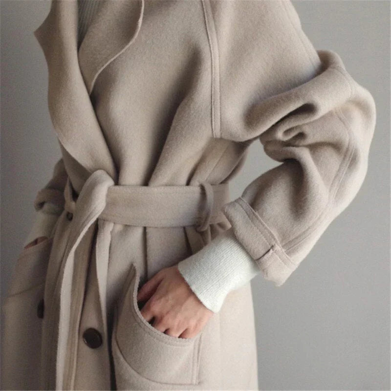 Khloe® | Lined Wool Trench Coat