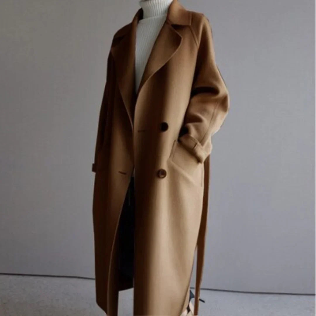 Khloe® | Lined Wool Trench Coat