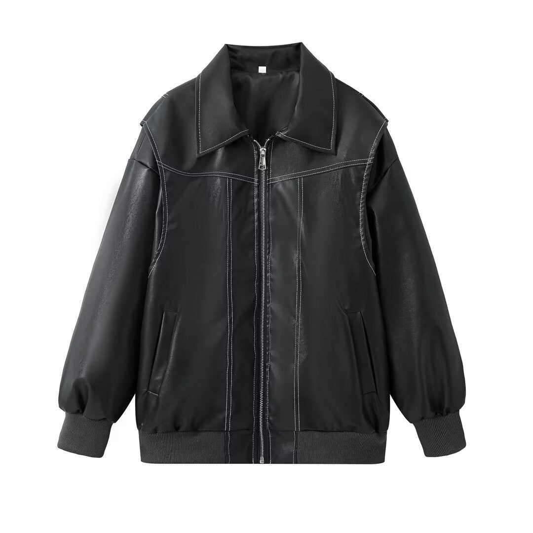 Angel® | Oversized Leather Jacket